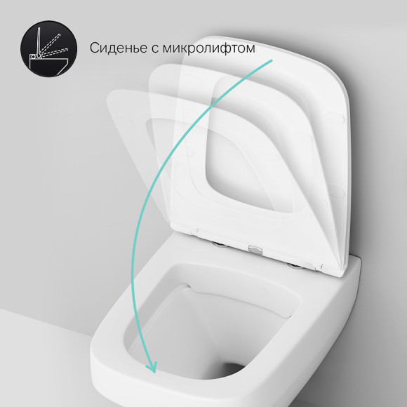 Унитаз AM.PM Inspire V2.0 C50A1700SC подвесной с сиденьем Микролифт Унитаз AM.PM Inspire V2.0 C50A1700SC подвесной с сиденьем Микролифт