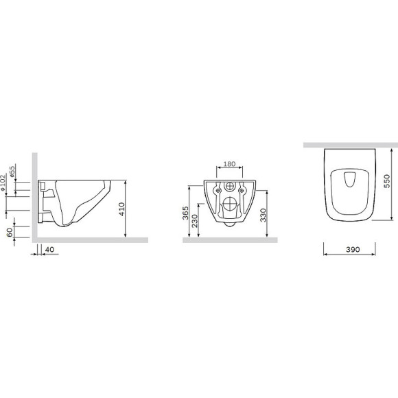 Унитаз AM.PM Inspire V2.0 C50A1700SC подвесной с сиденьем Микролифт Унитаз AM.PM Inspire V2.0 C50A1700SC подвесной с сиденьем Микролифт