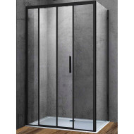 Душевой уголок Vincea Soft 140x90 VSR-3SO9014CLB профиль Черный стекло прозрачное