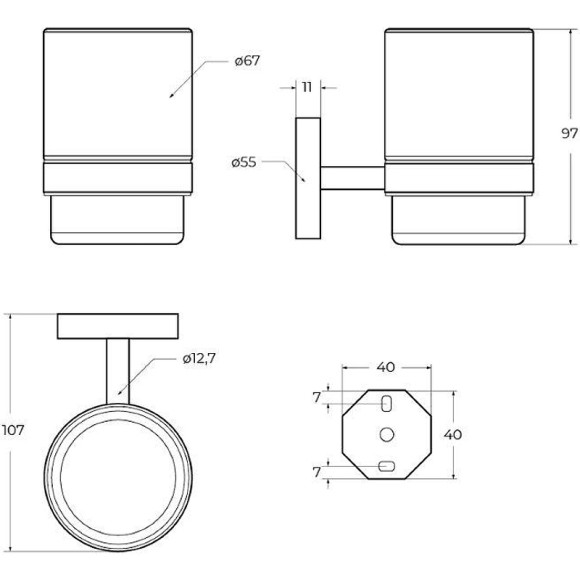 Стакан для зубных щеток Cezares Relax RELAX-TUMS-01 Хром Стакан для зубных щеток Cezares Relax RELAX-TUMS-01 Хром