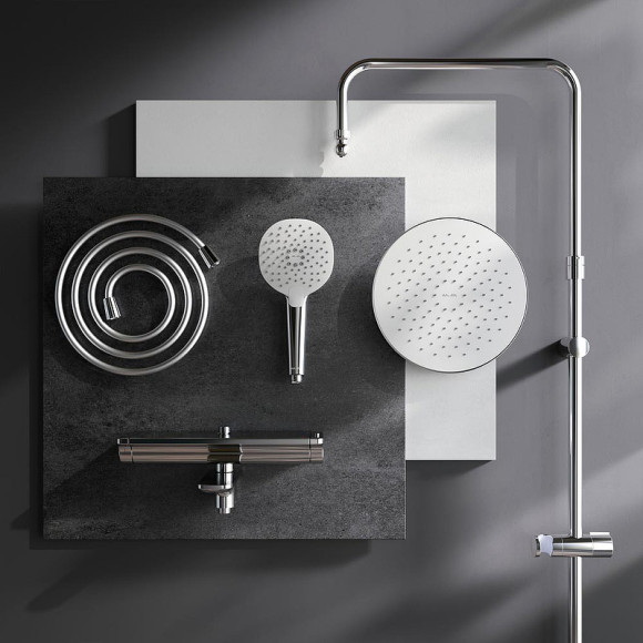 Душевая система AM.PM Spirit V2.0 F0770A500 с термостатом Хром Душевая система AM.PM Spirit V2.0 F0770A500 с термостатом Хром