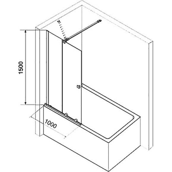 Шторка на ванну RGW Screens SC-46 100х150 06114610-11 профиль Хром стекло прозрачное Шторка на ванну RGW Screens SC-46 100х150 06114610-11 профиль Хром стекло прозрачное
