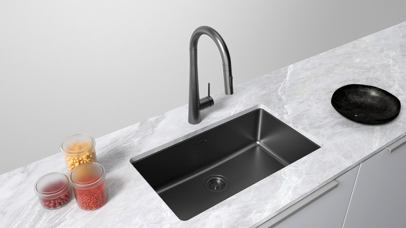 Кухонная мойка Paulmark Yuni 76 Uni YU76-MBN Черная матовая Кухонная мойка Paulmark Yuni 76 Uni YU76-MBN Черная матовая