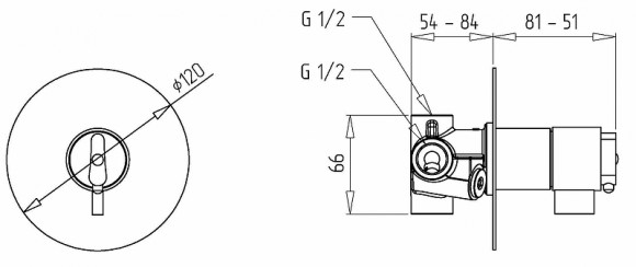Смеситель для душа Migliore Fortis 18672 с термостатом Хром