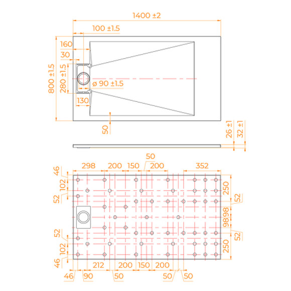 Душевой поддон из стеклопластика RGW TUS-W 140x80 553702814-01 Белый Душевой поддон из стеклопластика RGW TUS-W 140x80 553702814-01 Белый