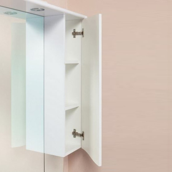 Зеркало со шкафом Onika Моника 75.01 R 207507 с подсветкой Белое Зеркало со шкафом Onika Моника 75.01 R 207507 с подсветкой Белое