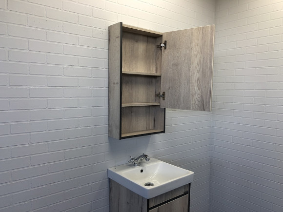 Зеркальный шкаф Comforty Вена 45 00-00006652 Дуб дымчатый