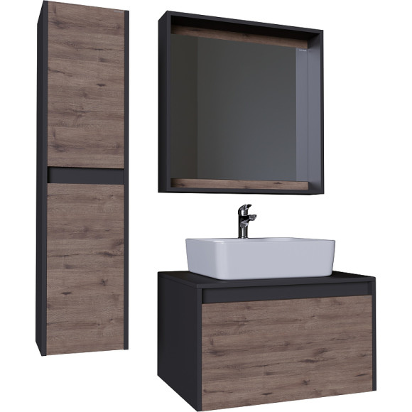 Тумба под раковину Grossman Смарт 70 107009 подвесная Веллигтон Графит Тумба под раковину Grossman Смарт 70 107009 подвесная Веллигтон Графит