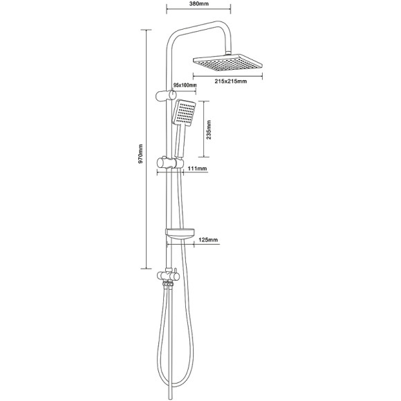 Душевая система Agger Fresh A0494000 Хром Душевая система Agger Fresh A0494000 Хром