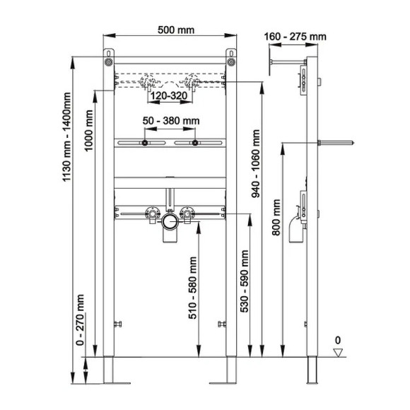 Инсталляция Berges Atom 049211 для раковины Синяя Инсталляция Berges Atom 049211 для раковины Синяя