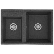 Кухонная мойка Aquaton Делия 78 DBL 2 1A723132DE210 Графит