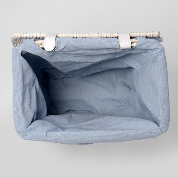 Корзина для белья WasserKRAFT Lippe WB-450-L с крышкой Белая Корзина для белья WasserKRAFT Lippe WB-450-L с крышкой Белая