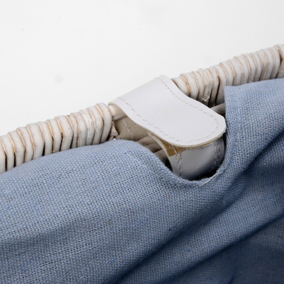 Корзина для белья WasserKRAFT Lippe WB-450-L с крышкой Белая Корзина для белья WasserKRAFT Lippe WB-450-L с крышкой Белая