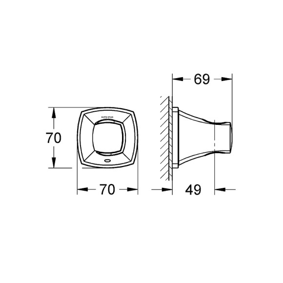 Держатель ручного душа Grohe Grandera 27969IG0 Хром Золото Держатель ручного душа Grohe Grandera 27969IG0 Хром Золото