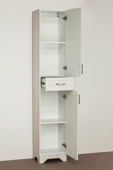 Шкаф пенал Style Line Олеандр 2 Люкс 36 ЛС-00000290 Рельеф пастель