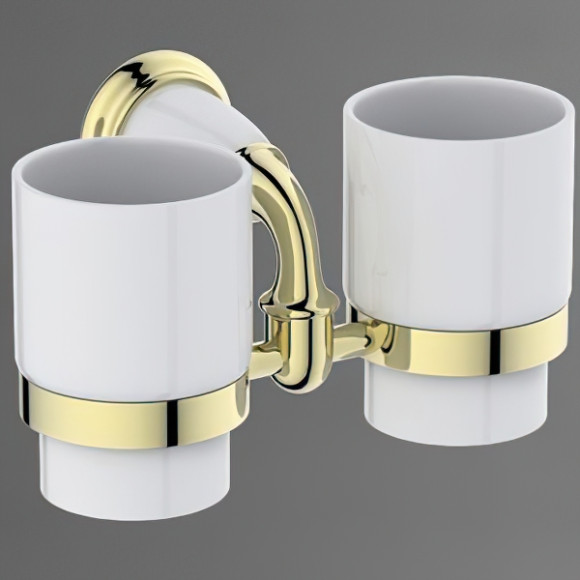 Стакан для зубных щеток Art&Max Bianchi AM-E-2602-D-Do двойной Золото Стакан для зубных щеток Art&Max Bianchi AM-E-2602-D-Do двойной Золото