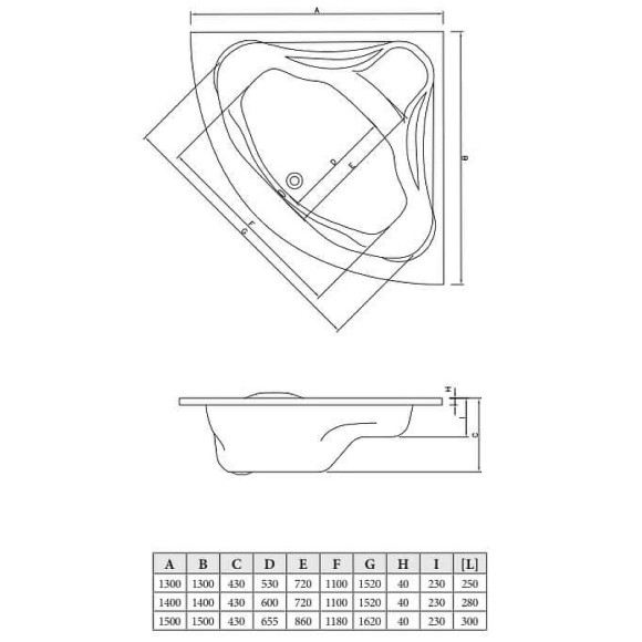 Акриловая ванна C-Bath Aurora 130x130 CBS001002 без гидромассажа Акриловая ванна C-Bath Aurora 130x130 CBS001002 без гидромассажа