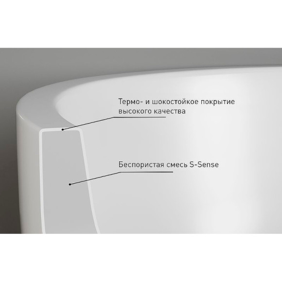 Ванна из искусственного камня Salini Alda Nuova 160х70 101914G Белая глянцевая