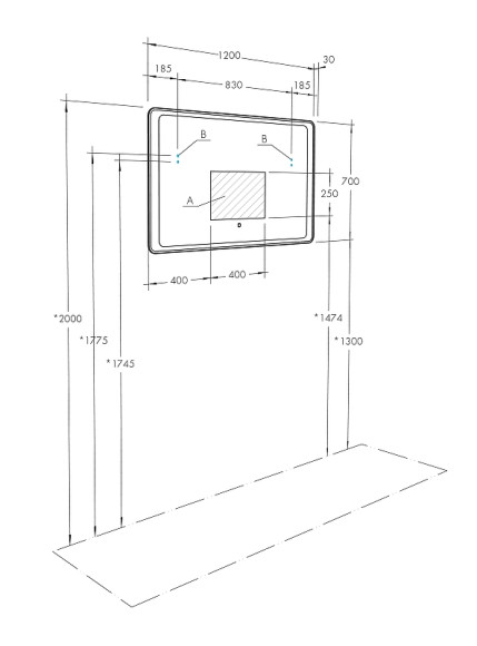 Зеркало Aquaton Соул 120 1A252902SU010 с подсветкой с сенсорным выключателем с антизапотеванием