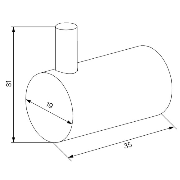Крючок Iddis Petite PET2G02i41 Золото матовое
