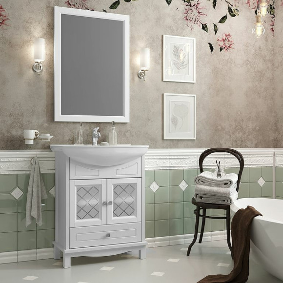 Тумба под раковину Opadiris Омега 65 00-00007358 Белая матовая Тумба под раковину Opadiris Омега 65 00-00007358 Белая матовая