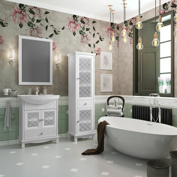 Тумба под раковину Opadiris Омега 65 00-00007358 Белая матовая Тумба под раковину Opadiris Омега 65 00-00007358 Белая матовая