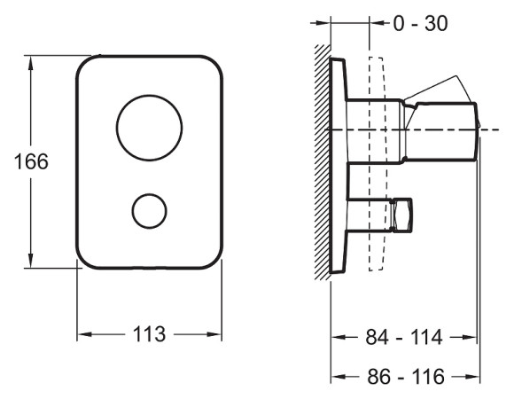 Смеситель для душа Jacob Delafon Toobi E98719-CP Хром Смеситель для душа Jacob Delafon Toobi E98719-CP Хром
