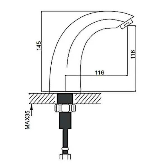 Смеситель для раковины Gappo G517 Хром