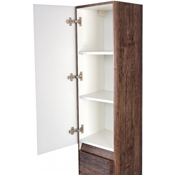 Шкаф пенал Style Line Атлантика 35 L Люкс Plus СС-00002222 с бельевой корзиной Старое дерево