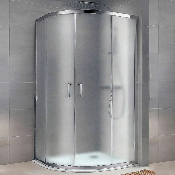 Душевой уголок Koller Pool Round 120X80 R12080RG профиль Хром стекло рифленое