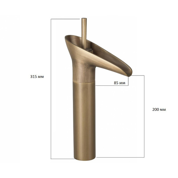 Смеситель для раковины Bronze de Luxe 10101 Бронза Смеситель для раковины Bronze de Luxe 10101 Бронза