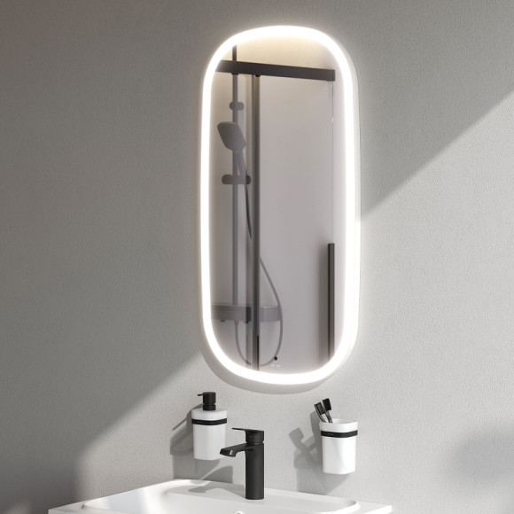 Зеркало AM.PM Func 45 M8FMOX0451WGH с подсветкой с ИК-сенсорным выключателем Зеркало AM.PM Func 45 M8FMOX0451WGH с подсветкой с ИК-сенсорным выключателем