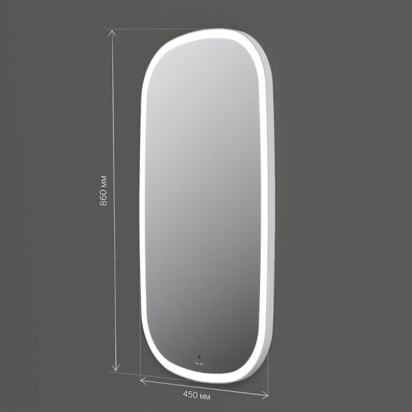 Зеркало AM.PM Func 45 M8FMOX0451WGH с подсветкой с ИК-сенсорным выключателем Зеркало AM.PM Func 45 M8FMOX0451WGH с подсветкой с ИК-сенсорным выключателем