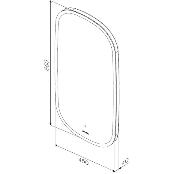 Зеркало AM.PM Func 45 M8FMOX0451WGH с подсветкой с ИК-сенсорным выключателем Зеркало AM.PM Func 45 M8FMOX0451WGH с подсветкой с ИК-сенсорным выключателем