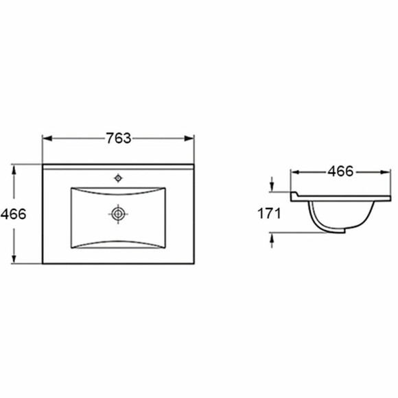 Раковина Vincea 75 VBS-13975MA Антрацит матовый Раковина Vincea 75 VBS-13975MA Антрацит матовый