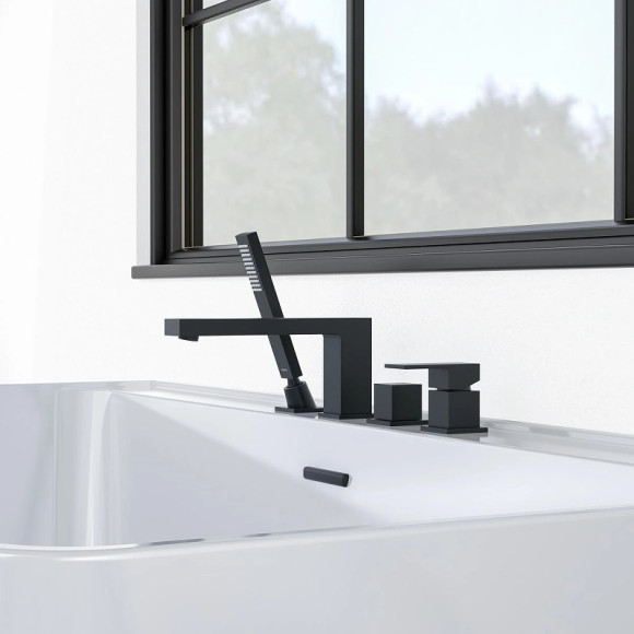 Смеситель на борт ванны Aquatek Либра AQ1648MB Черный матовый