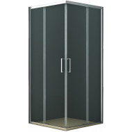 Душевой уголок Azario Seattle AZ-131 S A 100*100*195 профиль Хром стекло прозрачное
