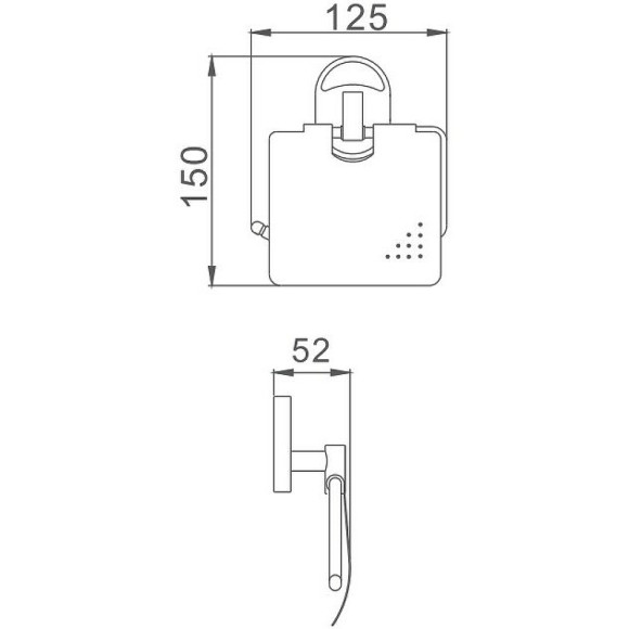 Держатель туалетной бумаги Haiba HB1903 с крышкой Хром