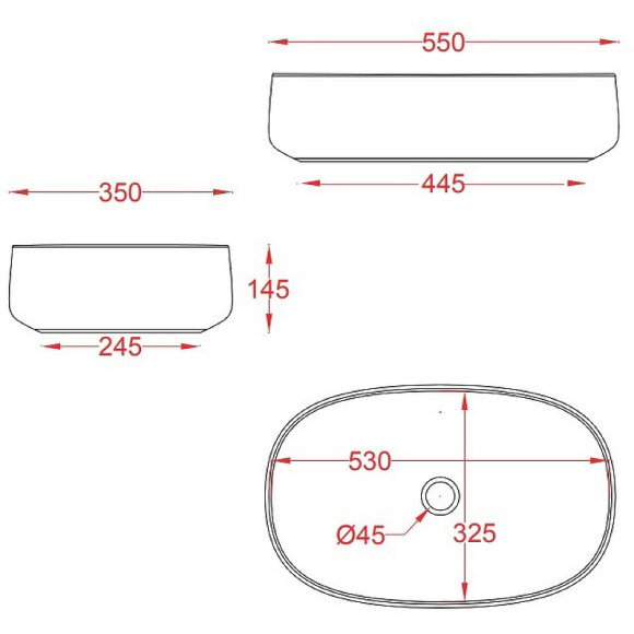 Раковина-чаша Artceram Cognac 55 COL003 05 00 Белая матовая