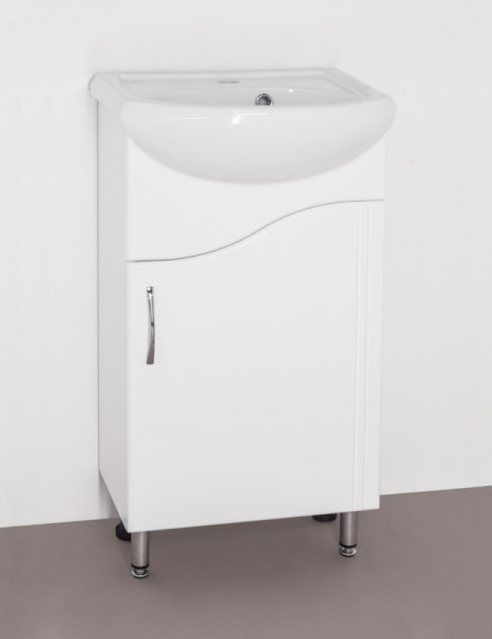 Тумба под раковину Style Line Эко Волна 2 Уют 45 Белый глянец