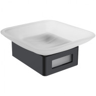 Мыльница Boheme Q 10943-CR-B Черная Хром