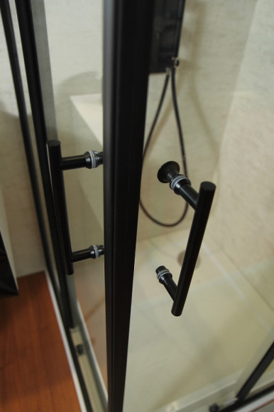 Душевой уголок Cezares Eco 100x100 ECO-O-A-2-100-C-NERO профиль Черный матовый стекло прозрачное