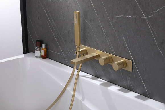 Смеситель для ванны Abber Rund AF8730G Золото матовое Смеситель для ванны Abber Rund AF8730G Золото матовое