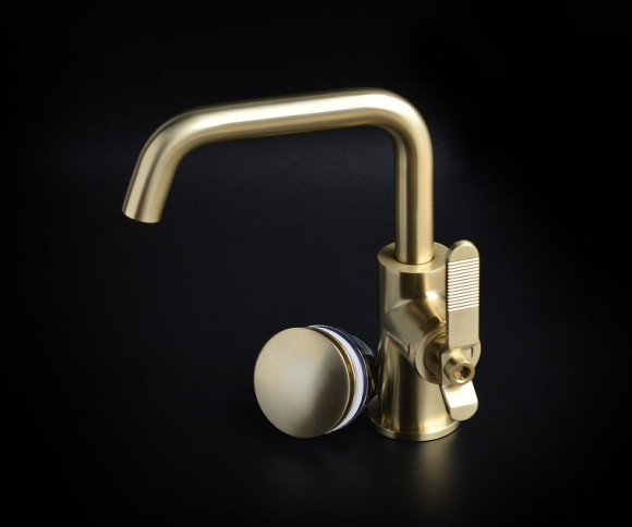 Смеситель для раковины Bronze de Luxe 1760'S 1178CG Золото матовое