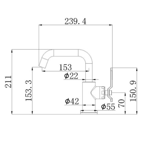 Смеситель для раковины Bronze de Luxe 1760'S 1178CG Золото матовое