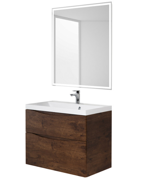 Тумба под раковину BelBagno Marino 70 MARINO-700-2C-SO-RW-P подвесная Rovere Moro