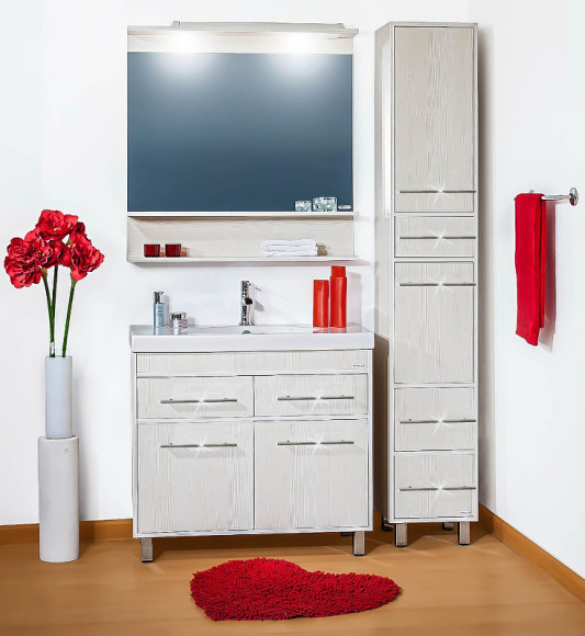 Зеркало Бриклаер Чили 90 4627125414961 с подсветкой Светлая лиственница