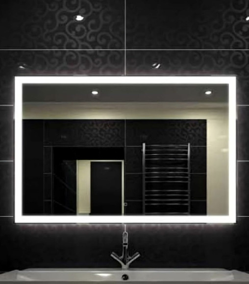 Зеркало Relisan Ivanka 800х600 Гл000024357 с подсветкой с сенсорным выключателем, увеличением и часами