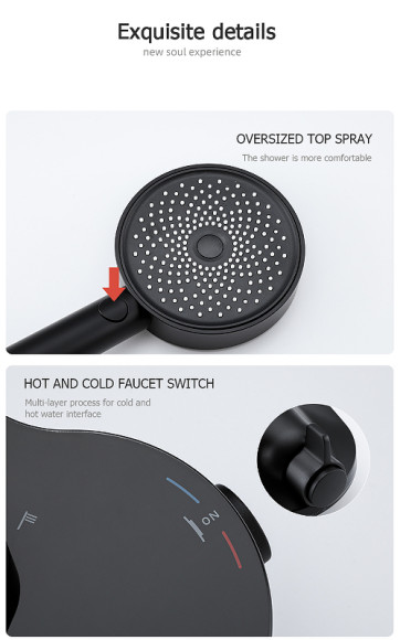 Душевая система Gappo G2495-86 Черная матовая