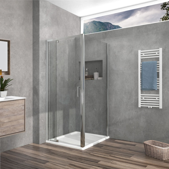 Душевой уголок Vincea Intra 100х80 VSR-1I901080CL профиль Хром стекло прозрачное